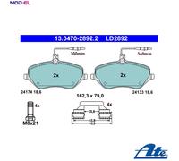 ATE 13.0470-2892.2 Brake pad set