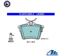 Brake pads 13.0470-2893.2 ATE for CITROËN PEUGEOT