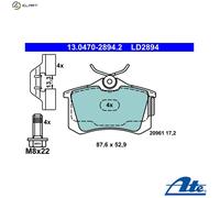 Brake pads 13.0470-2894.2 ATE for SEAT VW AUDI SKODA