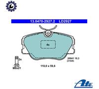 Brake pads 13.0470-2927.2 ATE for MERCEDES-BENZ 190 124 Saloon E-CLASS 124 Coupe