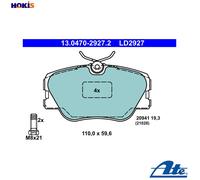 Brake pads 13.0470-2927.2 ATE for MERCEDES-BENZ 190 124 Saloon E-CLASS 124 Coupe
