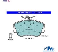 BRAKE PAD SET DISC BRAKE 13.0470-2975.2 FOR MERCEDES-BENZ C-CLASS/Break 1.8L