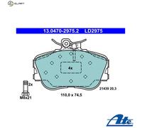 ATE 13.0470-2975.2 Brake pad set