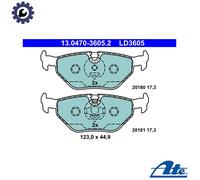 Brake pads 13.0470-3605.2 ATE for BMW SAAB ROVER MG