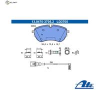 ATE 13.0470-3705.2 Brake pad set