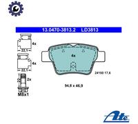 Brake pads 13.0470-3813.2 ATE for PEUGEOT CITROËN