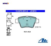 BRAKE PAD SET DISC BRAKE 13.0470-3813.2 FOR PEUGEOT 207/207+ 307/SW/Break/CC