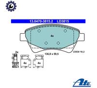 Brake pads 13.0470-3815.2 ATE for RENAULT MEGANE II Sport Tourer KANGOO