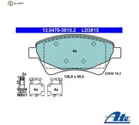 Brake pads 13.0470-3815.2 ATE for RENAULT MEGANE II Sport Tourer KANGOO