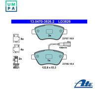Brake pads 13.0470-3826.2 ATE for FIAT ALFA ROMEO