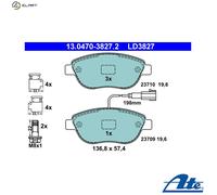 ATE 13.0470-3827.2 Brake pad set