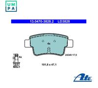 Disc Ceramic Brake Pad Set Rear Axle ATE Fits FIAT ABARTH Grande Punto 50902169