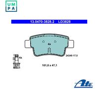 Brake pads 13.0470-3828.2 ATE for FIAT ABARTH