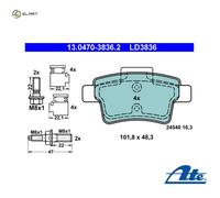 ATE 13.0470-3836.2 Brake pad set