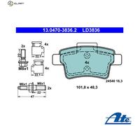 ATE Disc Brake Pad Set 13.0470-3836.2 for Citroën C4 Picasso I / Grand Picasso I
