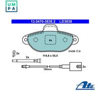 BRAKE PAD SET DISC BRAKE 13.0470-3838.2 FOR FIAT FORD 169 A4.000 1.2L 4cyl 500