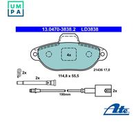 BRAKE PAD SET DISC BRAKE 13.0470-3838.2 FOR FIAT FORD 169 A4.000 1.2L 4cyl 500