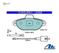 BRAKE PAD SET DISC BRAKE 13.0470-3838.2 FOR FIAT FORD 169 A4.000 1.2L 4cyl 500