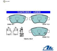Brake pads 13.0470-3839.2 ATE for OPEL CORSA D CORSA D Hatchback Van ADAM
