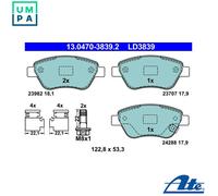 Brake pads 13.0470-3839.2 ATE for OPEL CORSA D CORSA D Hatchback Van ADAM