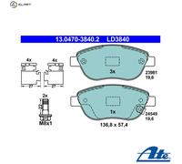 Brake pads 13.0470-3840.2 ATE for OPEL FIAT