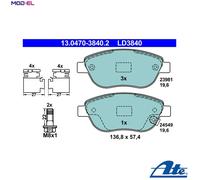 Brake pads 13.0470-3840.2 ATE for OPEL FIAT