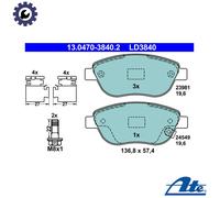 Brake pads 13.0470-3840.2 ATE for OPEL FIAT