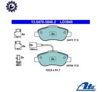 ATE Brake Pad Set 13.0470-3846.2 - Disc Brake - for FIAT 500, Panda & Ford KA