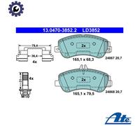 ATE 13.0470-3852.2 Brake pad set