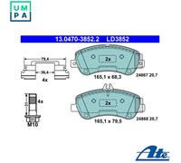 ATE 13.0470-3852.2 Brake pad set