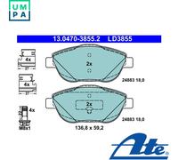 BRAKE PAD SET DISC BRAKE 13.0470-3855.2 FOR CITROËN C3/III/Van/AIRCROSS/ORIGIN