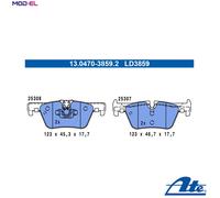 BRAKE PAD SET DISC BRAKE 13.0470-3859.2 FOR BMW B37D15A B38B15A 1.5L 3cyl 1 F21