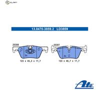 Brake pads 13.0470-3859.2 ATE for BMW 1 Sports Hatch 3 4 Coupe 3 Gran Turismo