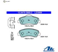Brake pads 13.0470-3869.2 ATE for PEUGEOT 308 II 308 SW II