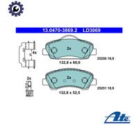 Brake pads 13.0470-3869.2 ATE for PEUGEOT 308 II 308 SW II