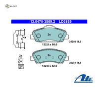Brake pads 13.0470-3869.2 ATE for PEUGEOT 308 II 308 SW II