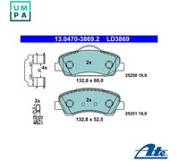 Brake pads 13.0470-3869.2 ATE for PEUGEOT 308 II 308 SW II