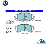 ATE 13.0470-3870.2 Brake pad set