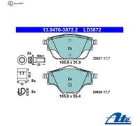 ATE Brake Pads 13.0470-3872.2 - Fits Citroen Peugeot Opel DS Vauxhall