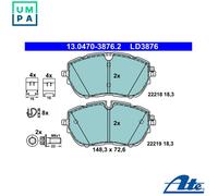 BRAKE PAD SET DISC BRAKE 13.0470-3876.2 FOR PEUGEOT 3008/II/SUV/Van 308/SW/III