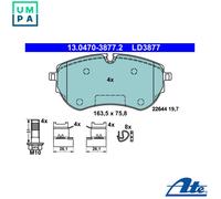 ATE 13.0470-3877.2 Brake pad set
