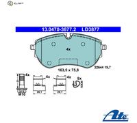 ATE 13.0470-3877.2 Brake pad set