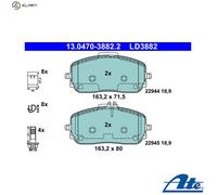 ATE Brake Pad Set 13.0470-3882.2 – DB P. C118/X118/H243H247/V167/W177/W247
