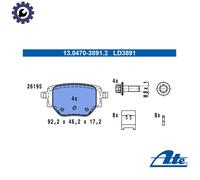 BRAKE PAD SET DISC BRAKE 13.0470-3891.2 FOR PEUGEOT CITROËN C4/X/III OPEL