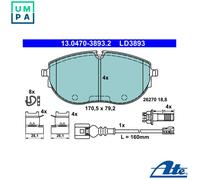 ATE 13.0470-3893.2 Brake pad set