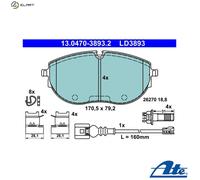 ATE 13.0470-3893.2 Brake pad set