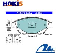 BRAKE PAD SET DISC BRAKE 13.0470-3966.2 FOR PEUGEOT 307/SW/Van/Break/CC 207 2.0L