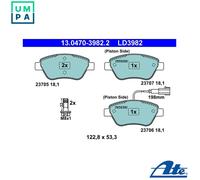 Fits ATE 13.0470-3982.2 Brake Pad Set, disc brake ✅UK Seller