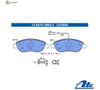 Brake pads 13.0470-3984.2 ATE for FIAT ALFA ROMEO LANCIA