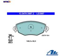 ATE Brake Pads 13.0470-3987.2 - Ceramic, Fits Ford Mondeo III (00-07) & Jaguar